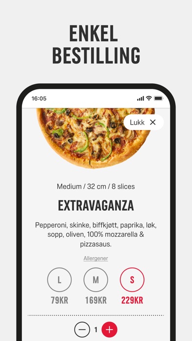 Domino's Pizza Norway Screenshot