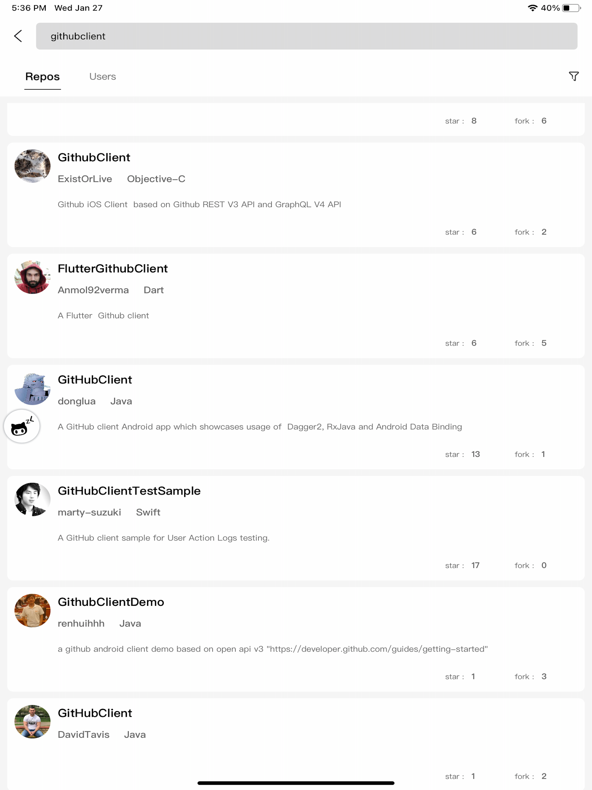 ZLGithubClient