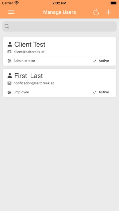 Saltcreek - Client Admin Screenshot