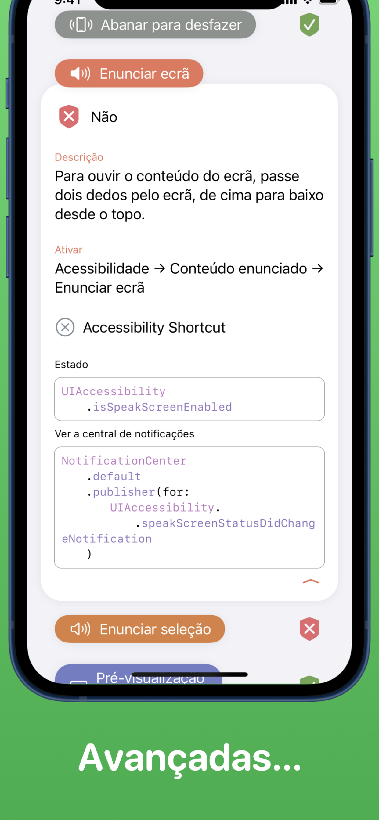 Inspetor de acessibilidade
