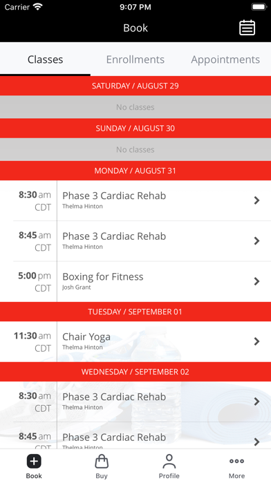 Memorial Fitness Programs screenshot 2