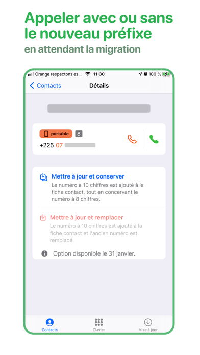 Contacts CI Screenshot