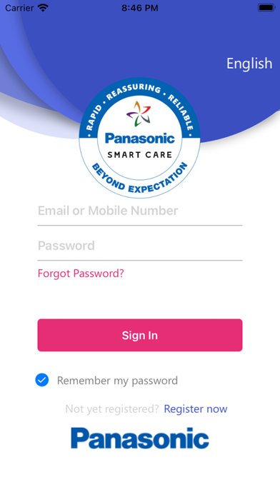 Panasonic Smart Care Screenshot
