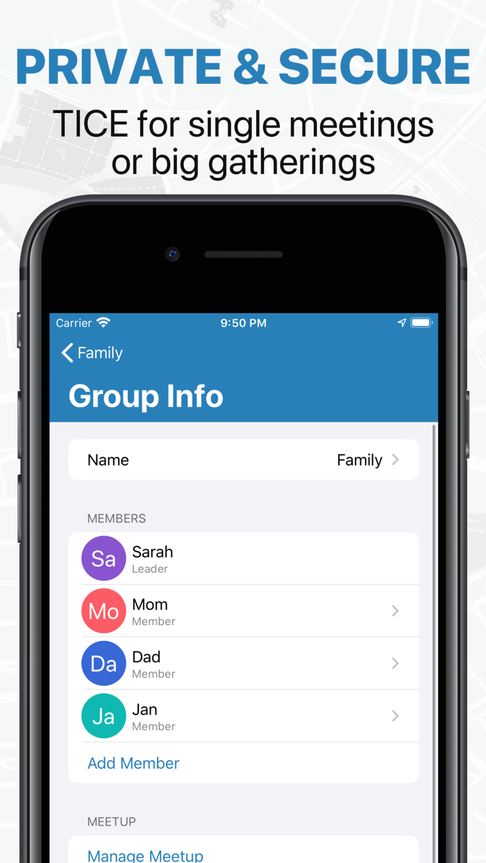 TICE Friends Location Sharing