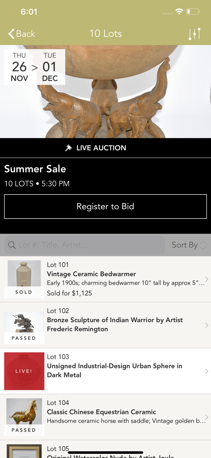 Randy Higbee Gallery Auction