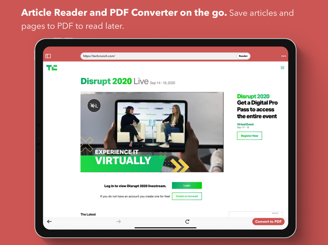 Web to PDF Converter & Reader Screenshot