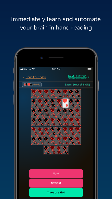 Poker Hands Quiz Screenshot