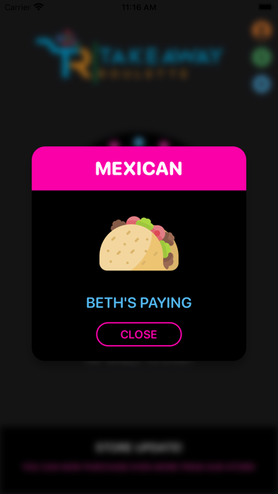 Takeaway Roulette Screenshot