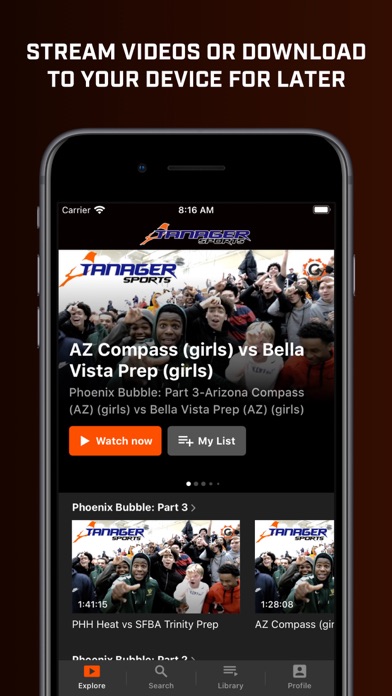 Tanager Sports Screenshot
