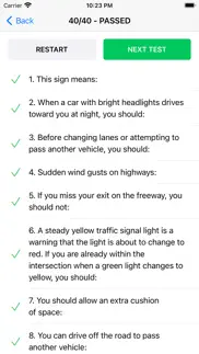 dmv permit practice test ゜ iphone screenshot 3