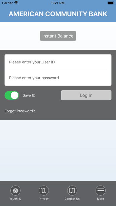 American Community Bank Mobile Screenshot