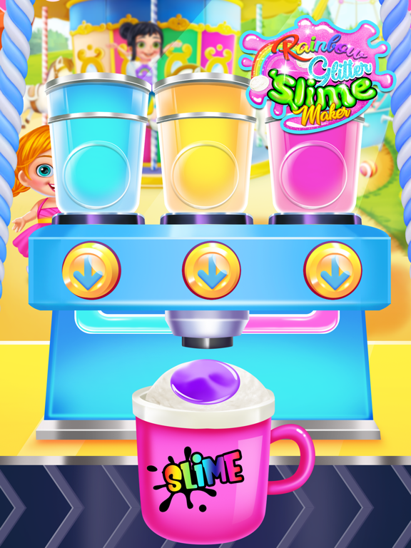 Rainbow Glitter Slime Maker iPad screenshot 5 - Education app