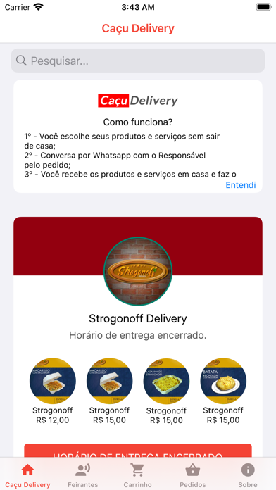 Caçu Delivery Screenshot