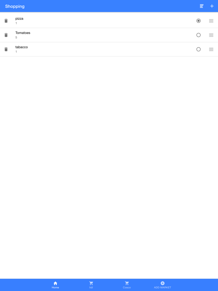The Shopping List Manager