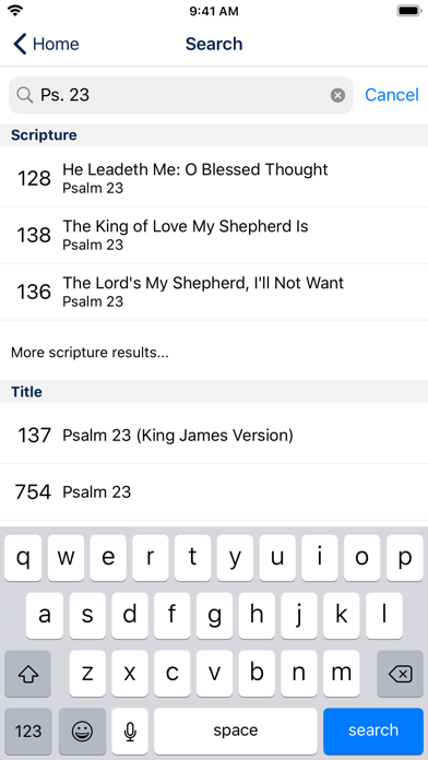 The United Methodist Hymnal Screenshot
