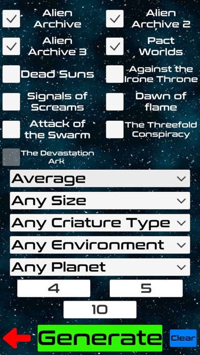 SF Encounter Calculator Screenshot