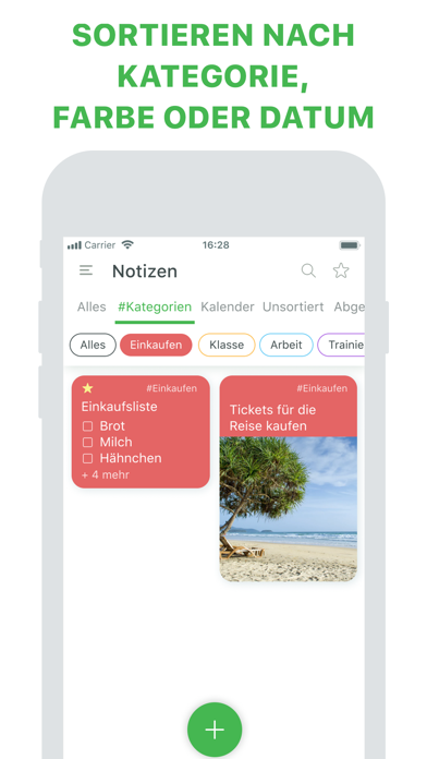 Notizen, Notizbuch, Listen