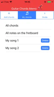 guitar chords memo iphone screenshot 2