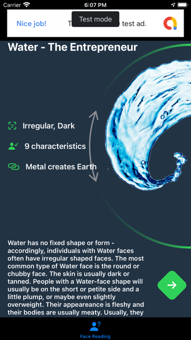 Feng Shui Face Reading Map Screenshot