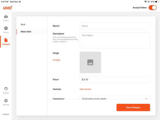 Uva Merchant iPad screenshot 4 - Food & Drink app