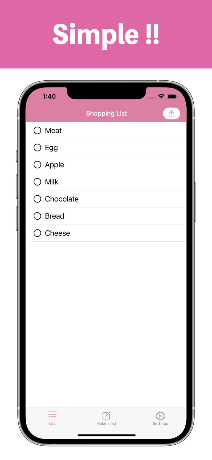 My Handy Shopping List