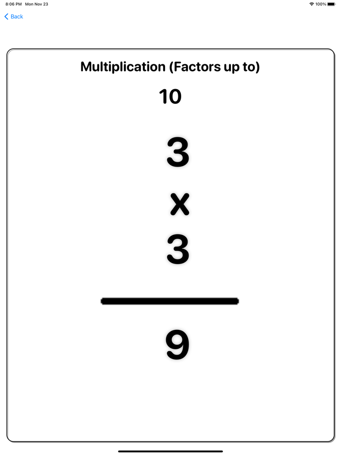 Math Practice Flash Cards