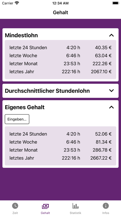 WhoCares: Care-Arbeit erfassen Screenshot