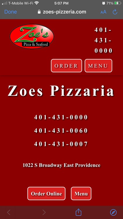 Zoe's Pizza App
