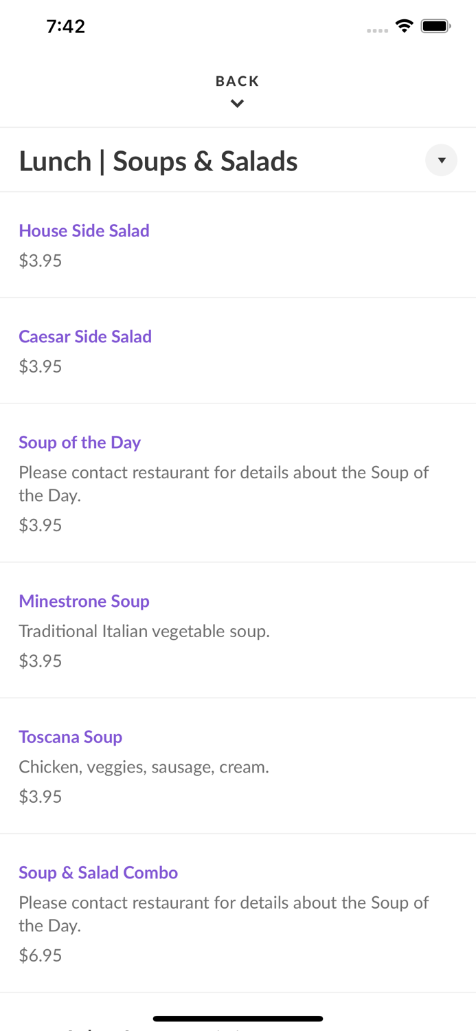 Grapevines Casual Italian