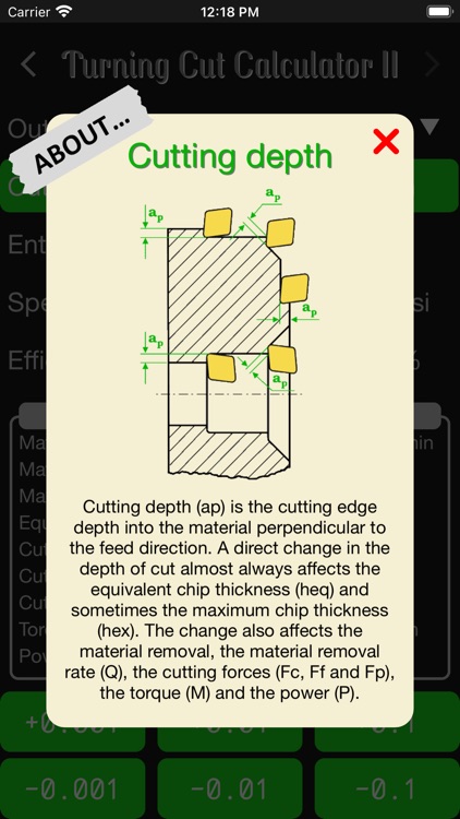 Turning Cut Calculator II screenshot-6