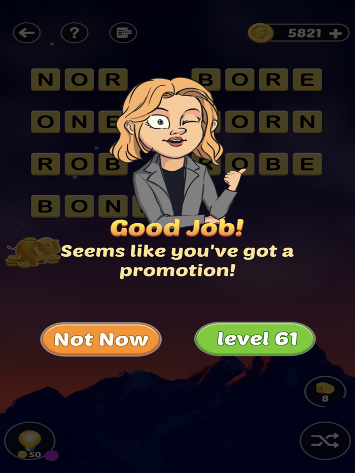 Mary’s Promotion - Word Game