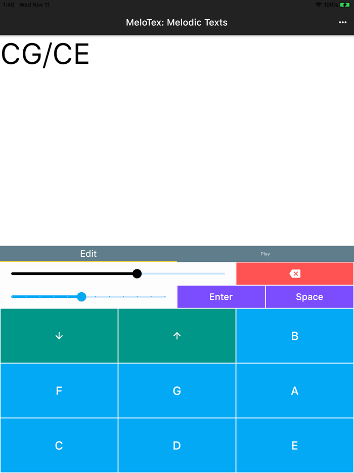 MeloTex - Letter Note Player