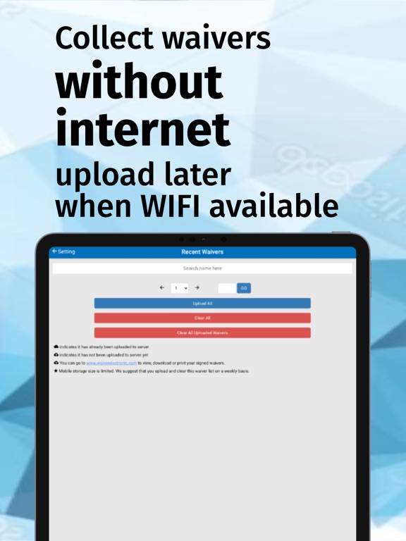 WaiverElectronic-Online Waiver iPad screenshot 4 - Business app