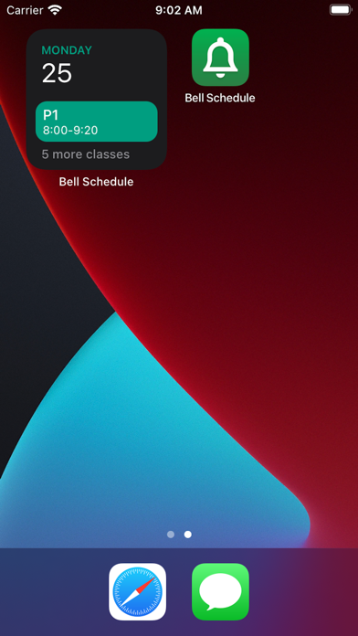 School Bell Schedule Screenshot