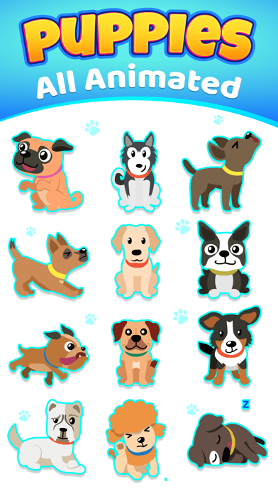 Screenshot #1 pour Funny Dogs: Animated Stickers