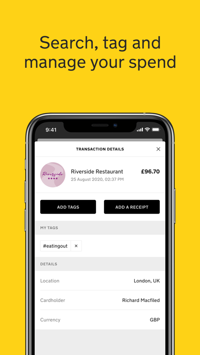 AA Credit Card Screenshot