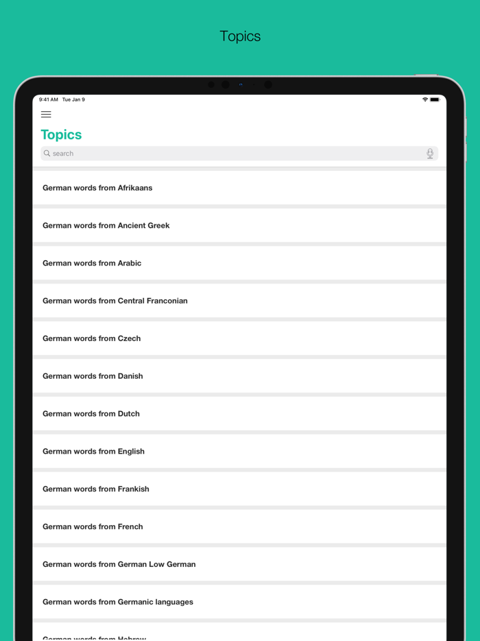 Dictionary of German language