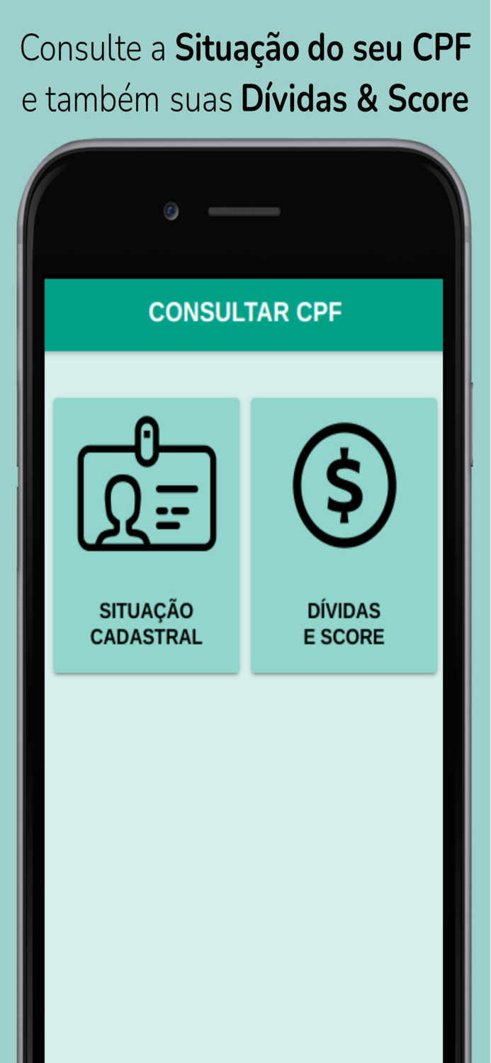 Consulta CPF - Dívidas e Score