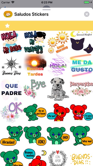 Saludos Stickers Screenshot