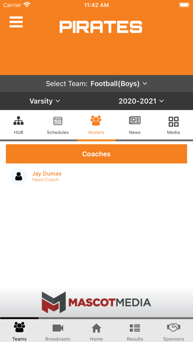 Davis Pirates Athletics Screenshot