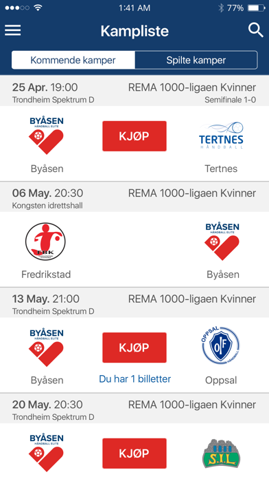 Byåsen Håndball Elite Screenshot