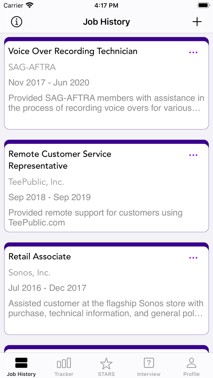 CareerView Job Journal