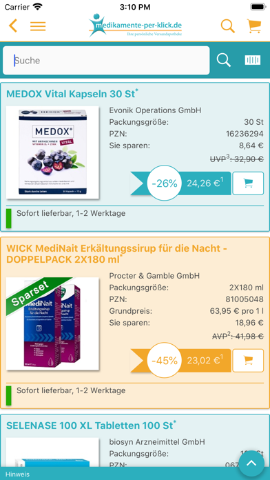 Medikamente per klick Screenshot