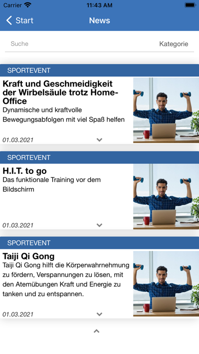 Betriebssport Stadt Düsseldorf Screenshot