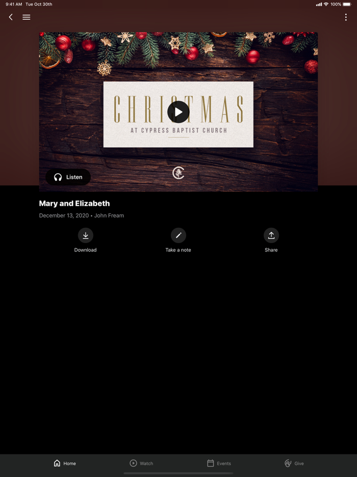 Cypress Baptist Church App