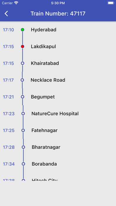 Hyderabad Metro, MMTS, RTC bus Screenshot