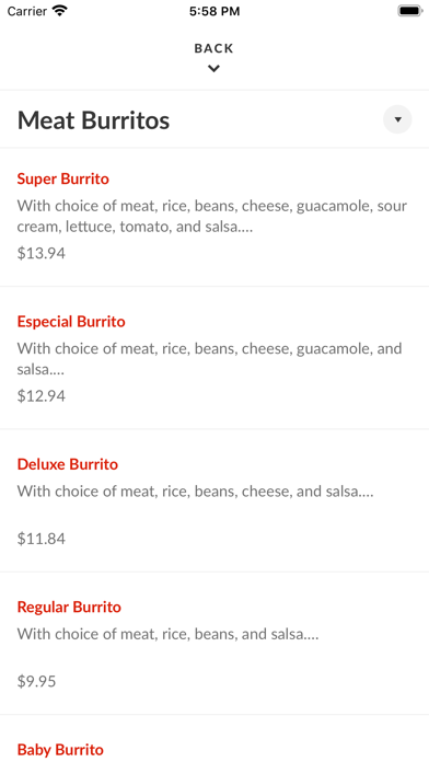 El Toro Taqueria Screenshot