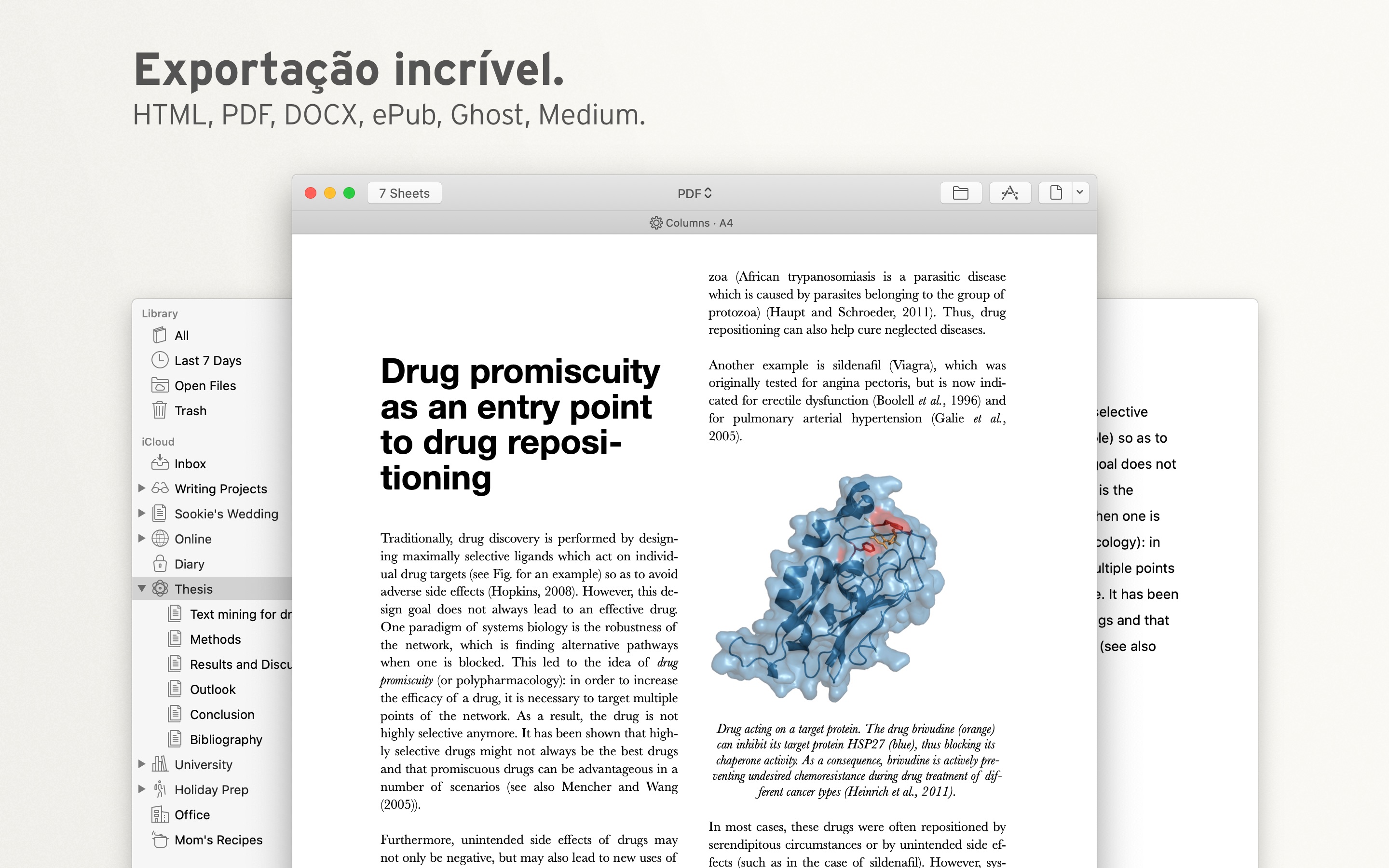 Screenshot do app Ulysses