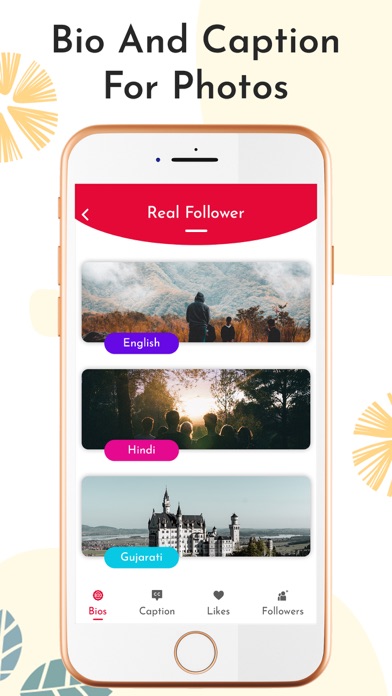 Bio caption & hashtags for IG Screenshot