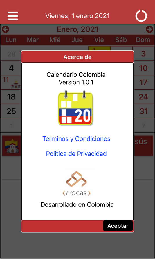 #10. Calendario Colombia (iOS) 由: Rocas Colombia